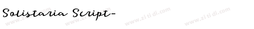 Solistaria Script字体转换